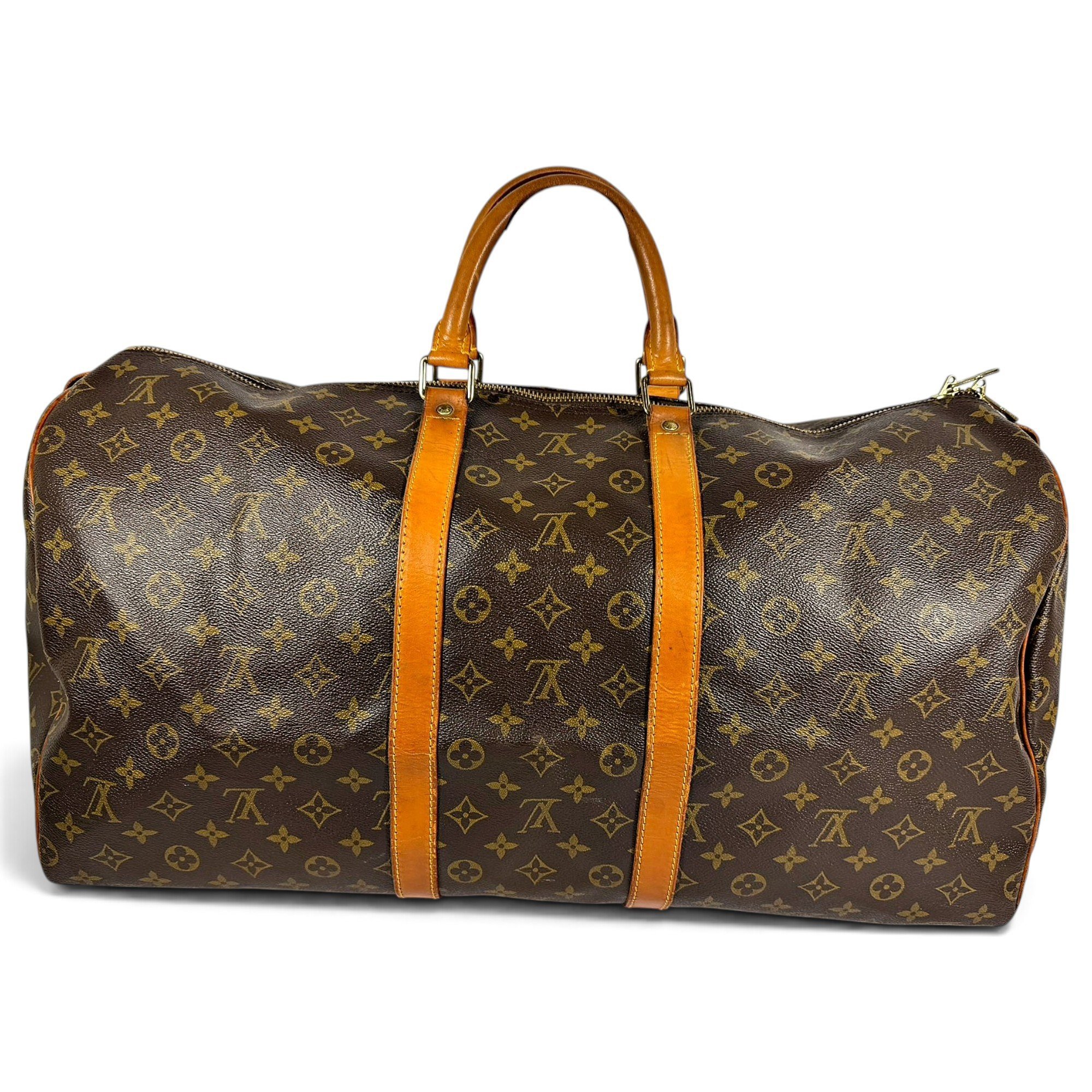 Keepall leather travel bag