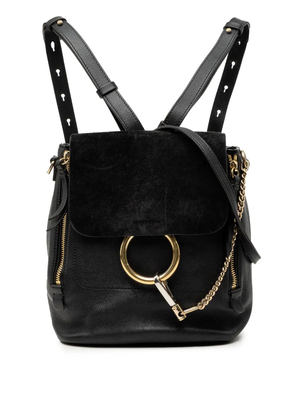 2017 Medium Calfskin and Suede Faye backpack