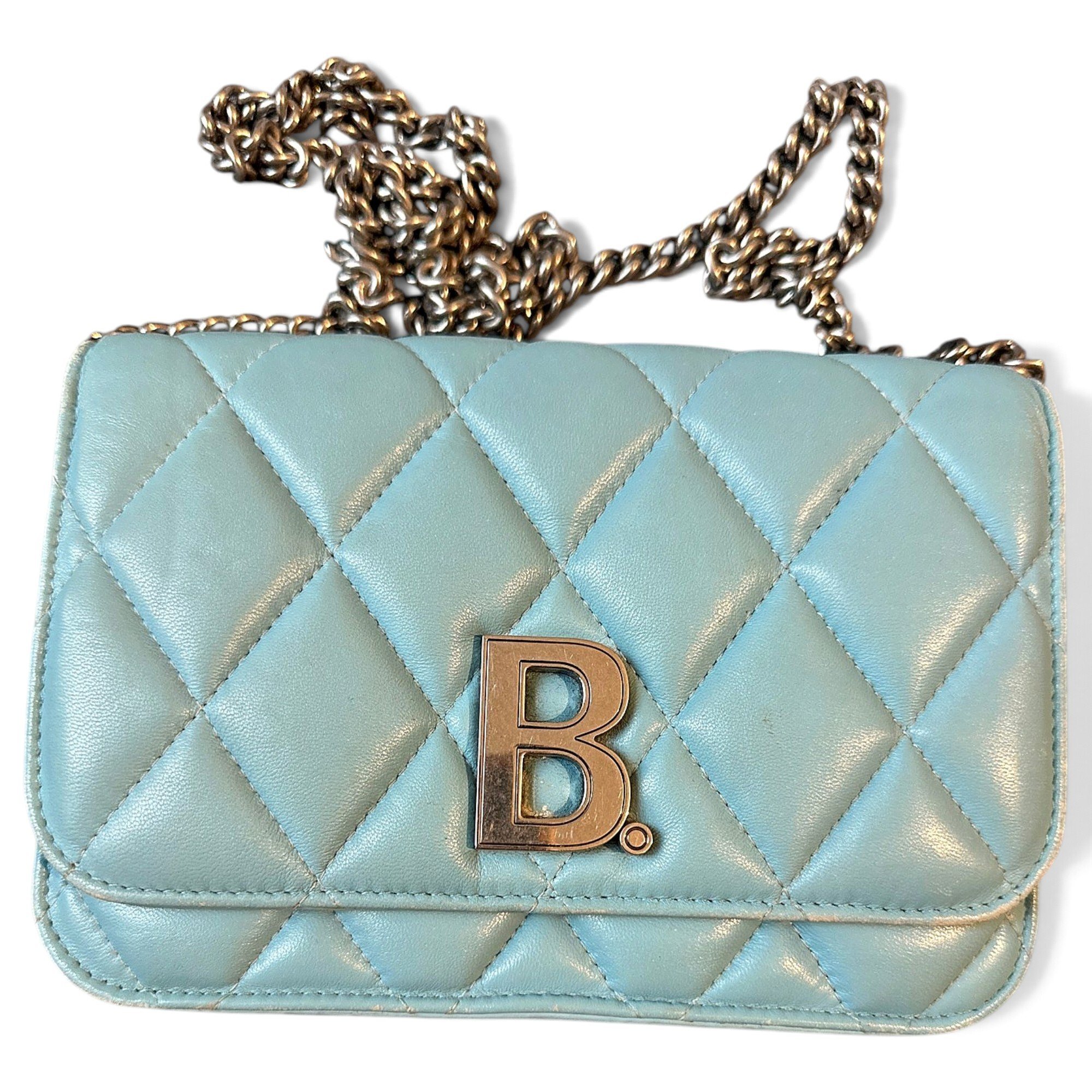 Hourglass leather handbag