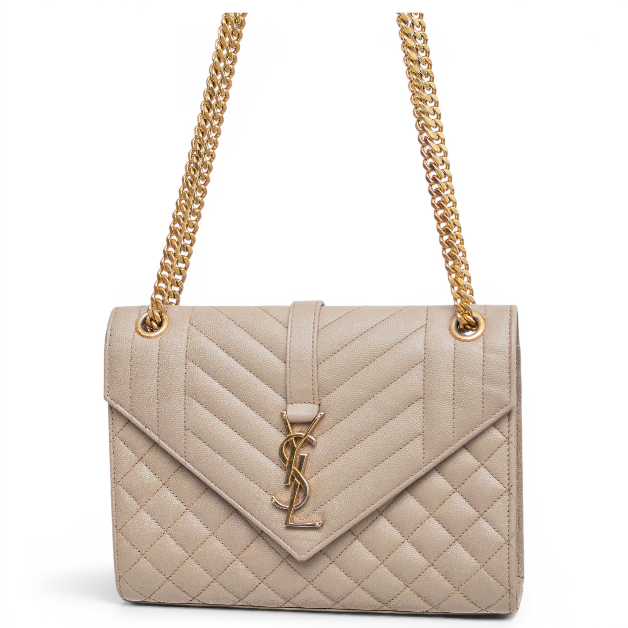 Envelope leather handbag