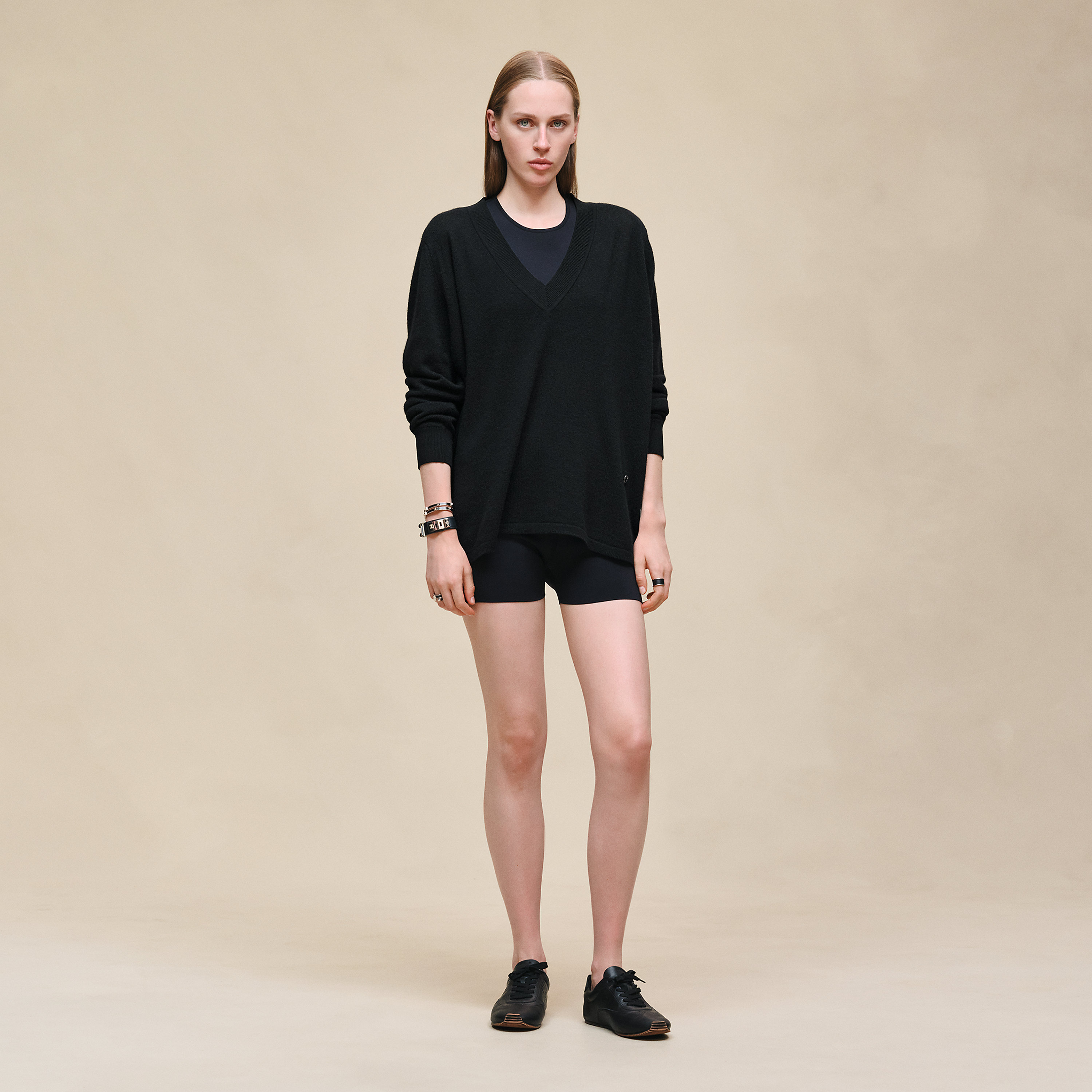 Cashmere long-sleeve sweater