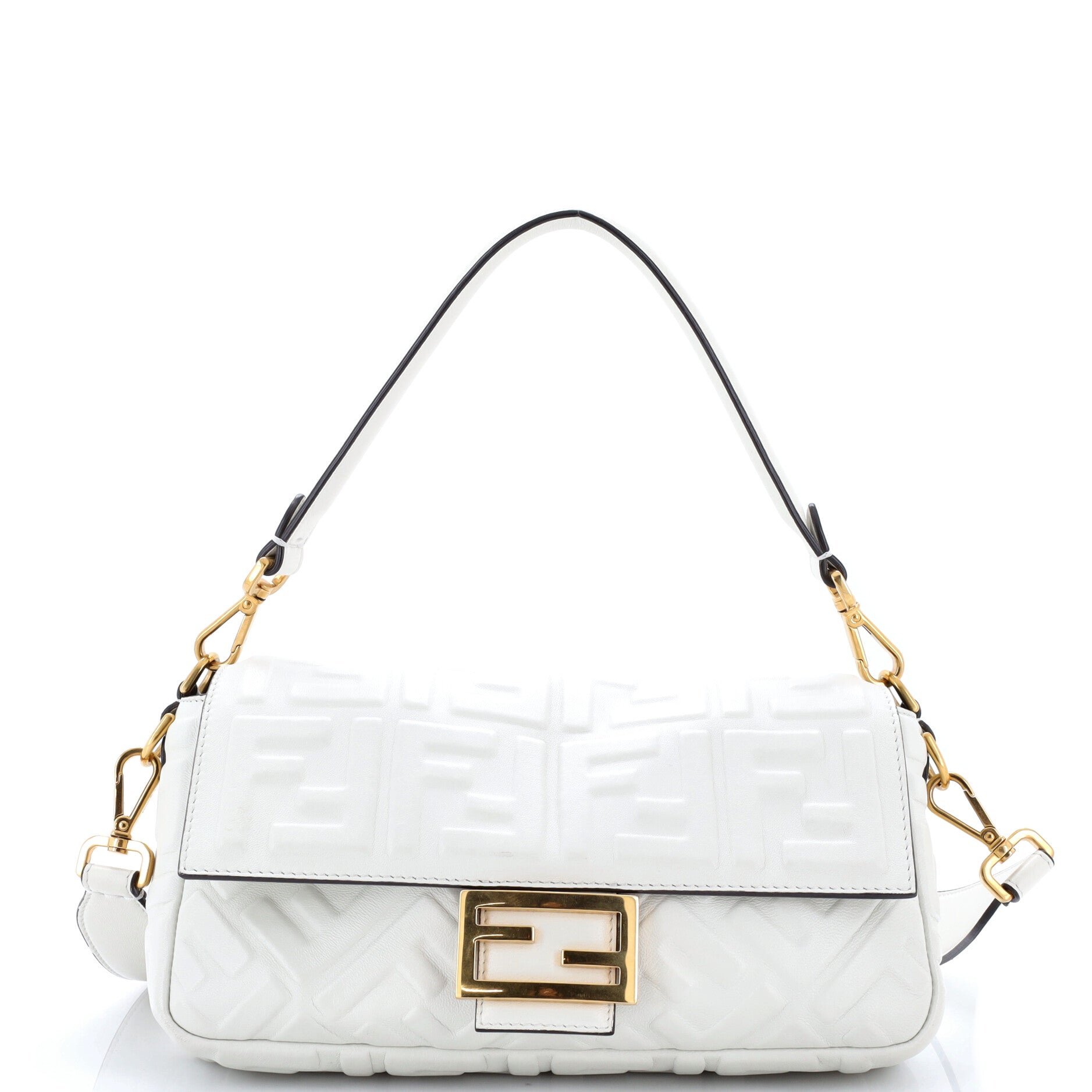 Baguette NM Bag Zucca Embossed Leather Medium