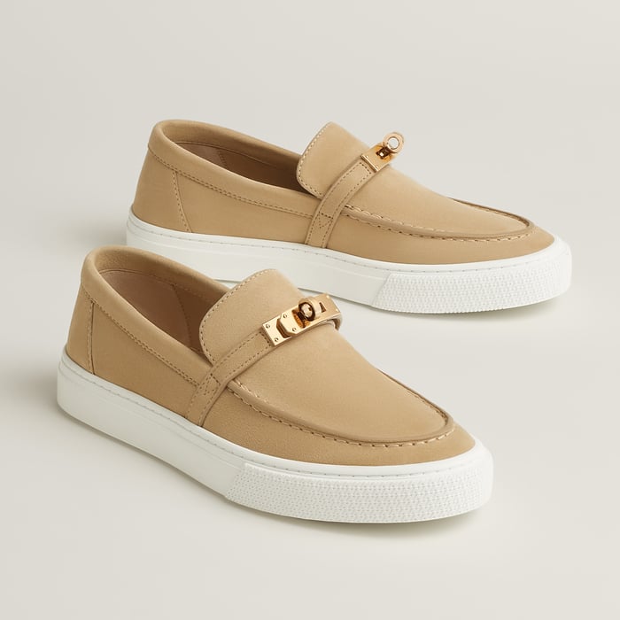 Beige Lin Game Slip-on Sneaker