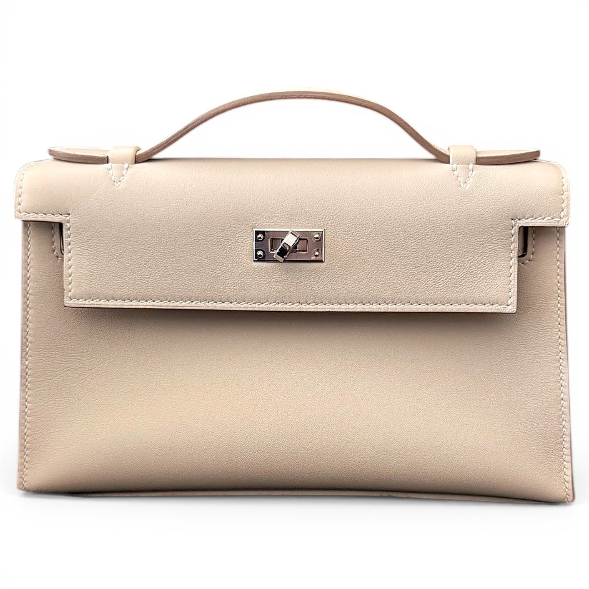 Leather clutch bag