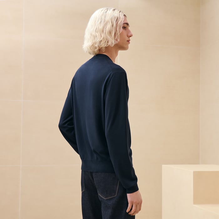 Marine "Detail H" Buttoned Cardigan