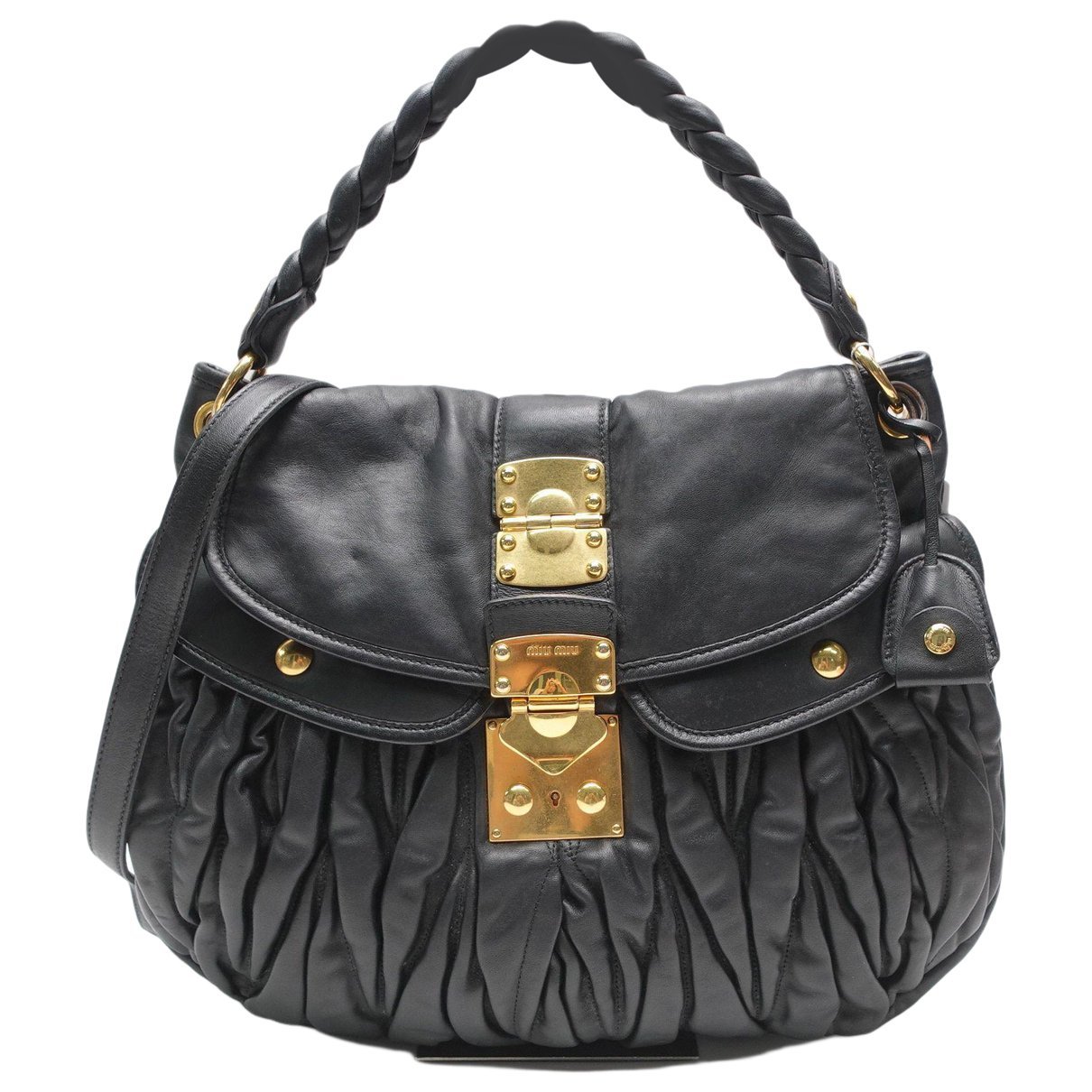Coffer leather handbag