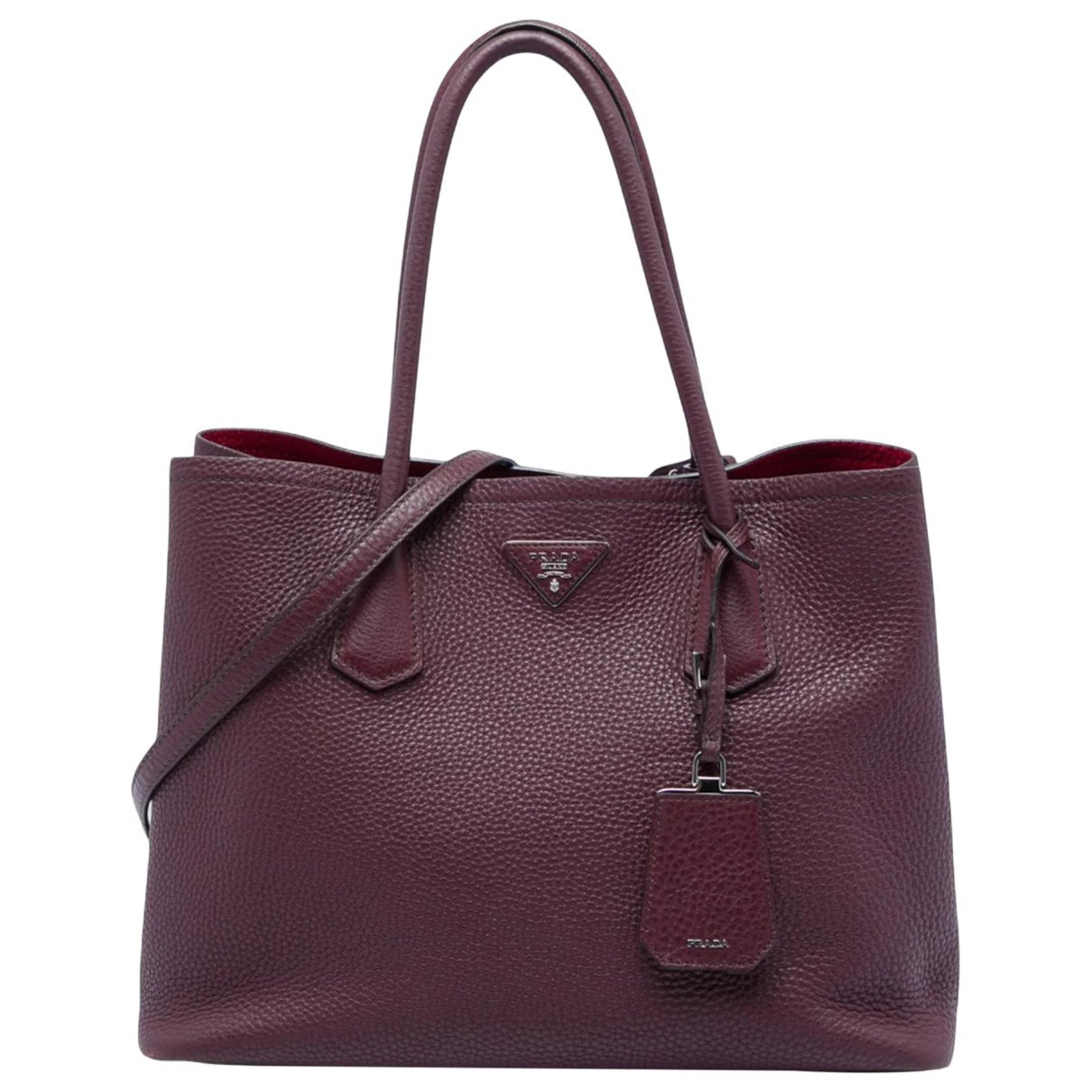 Double leather satchel
