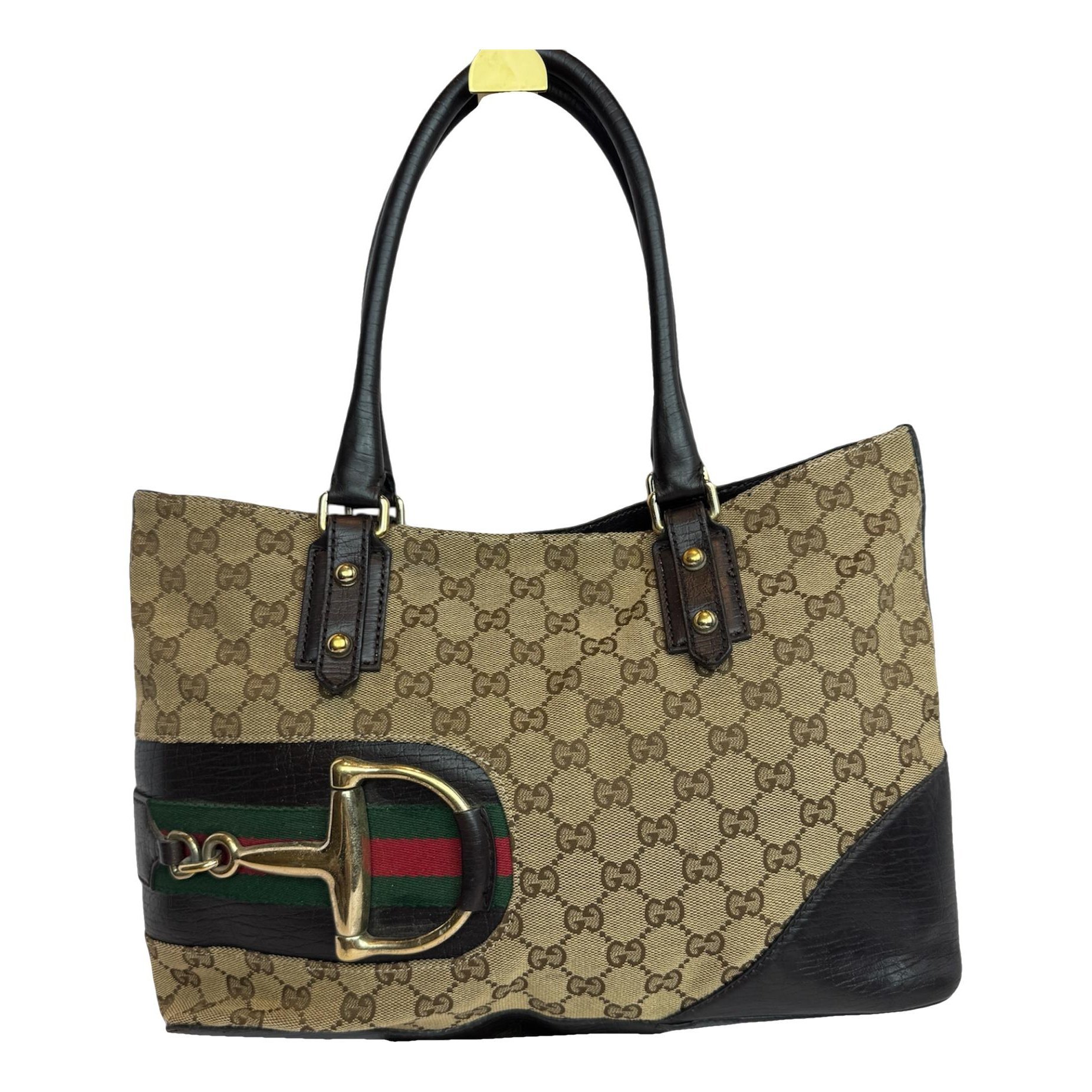 Half Horsebit leather handbag