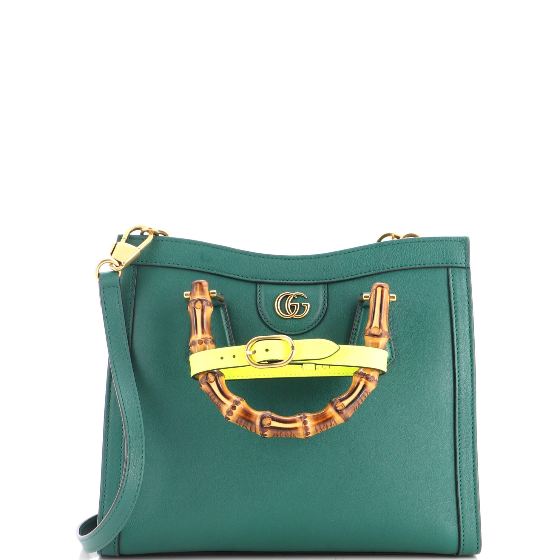 Diana NM Bamboo Handle Tote Leather Small