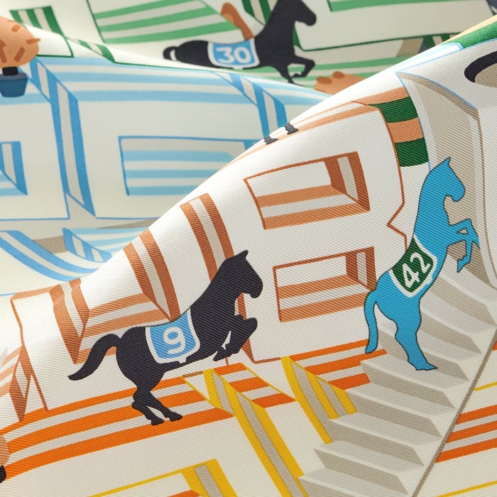 Hermès Horse Club Detail Scarf 45
