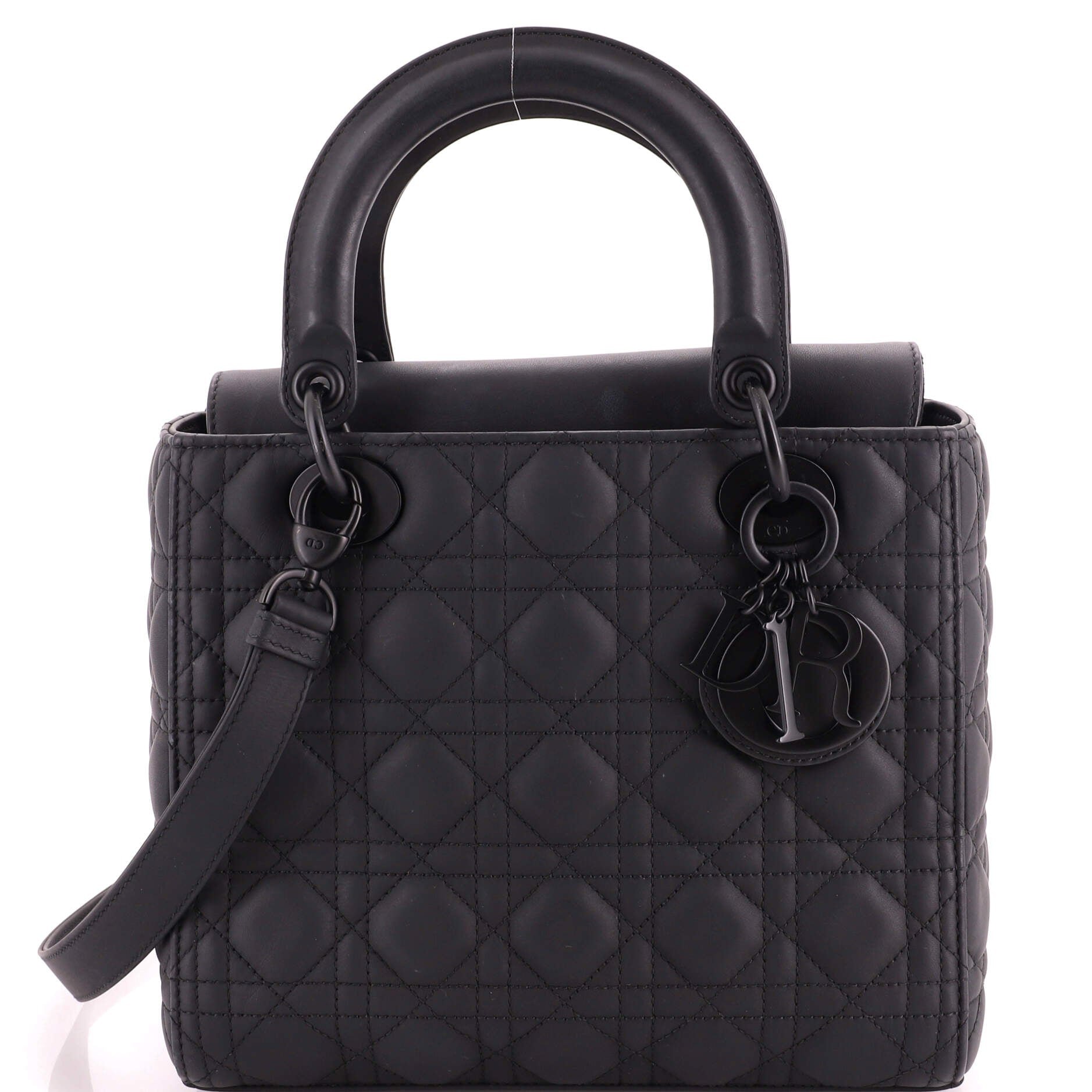 Ultra Matte Lady Dior Bag Cannage Quilt Calfskin Medium