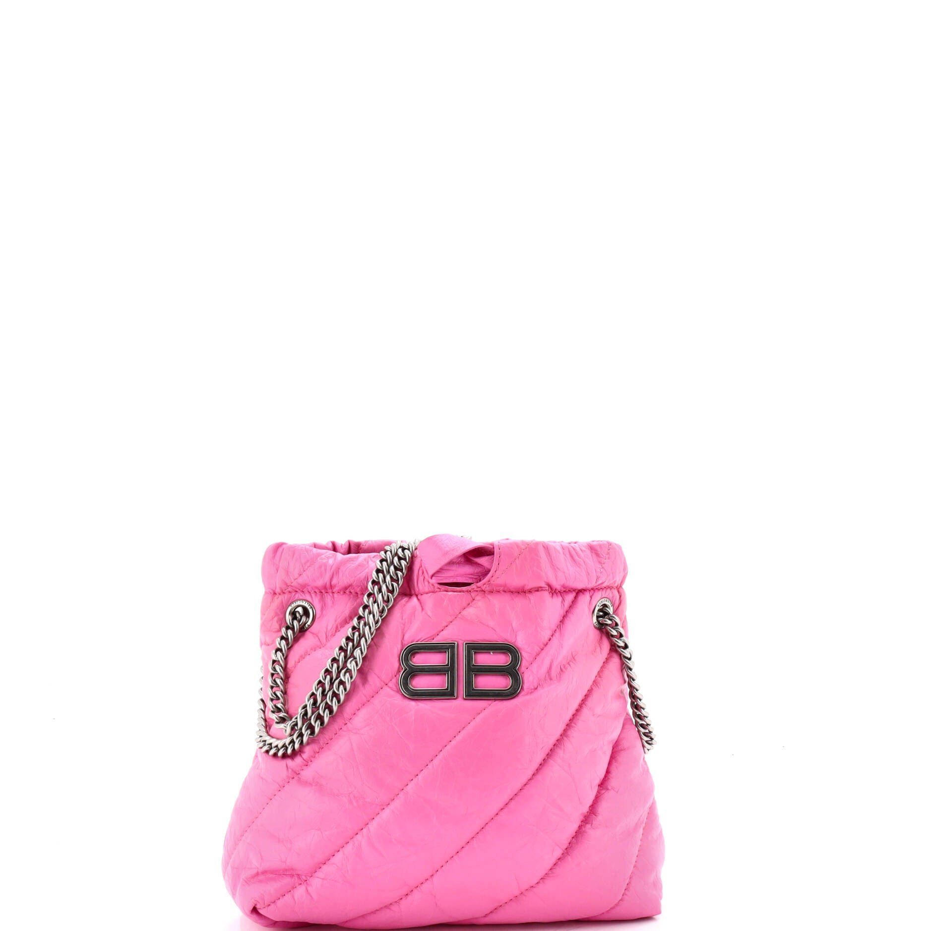 Balenciaga Crush Chain Tote Quilted Crushed Calfskin XS