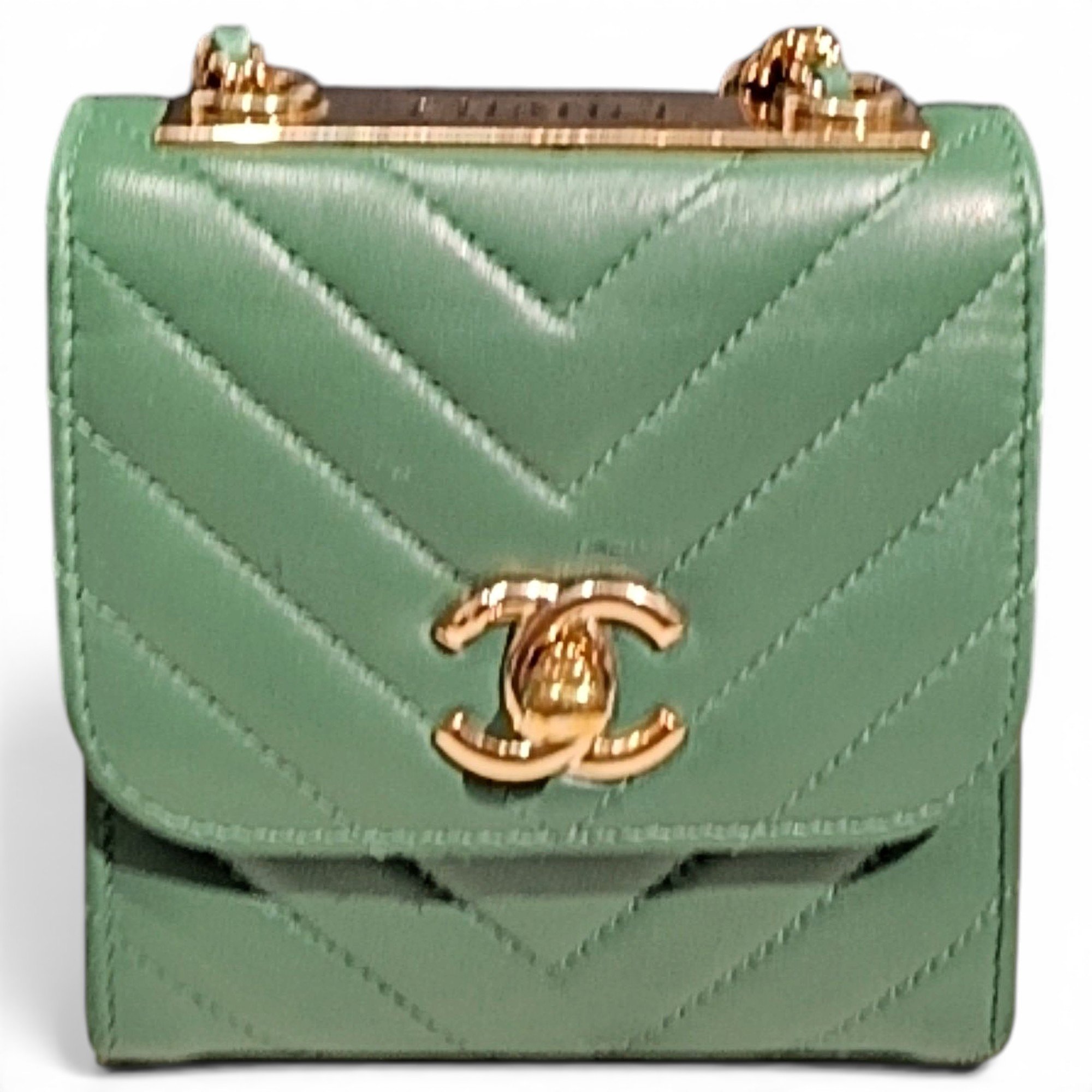 Trendy CC leather crossbody bag