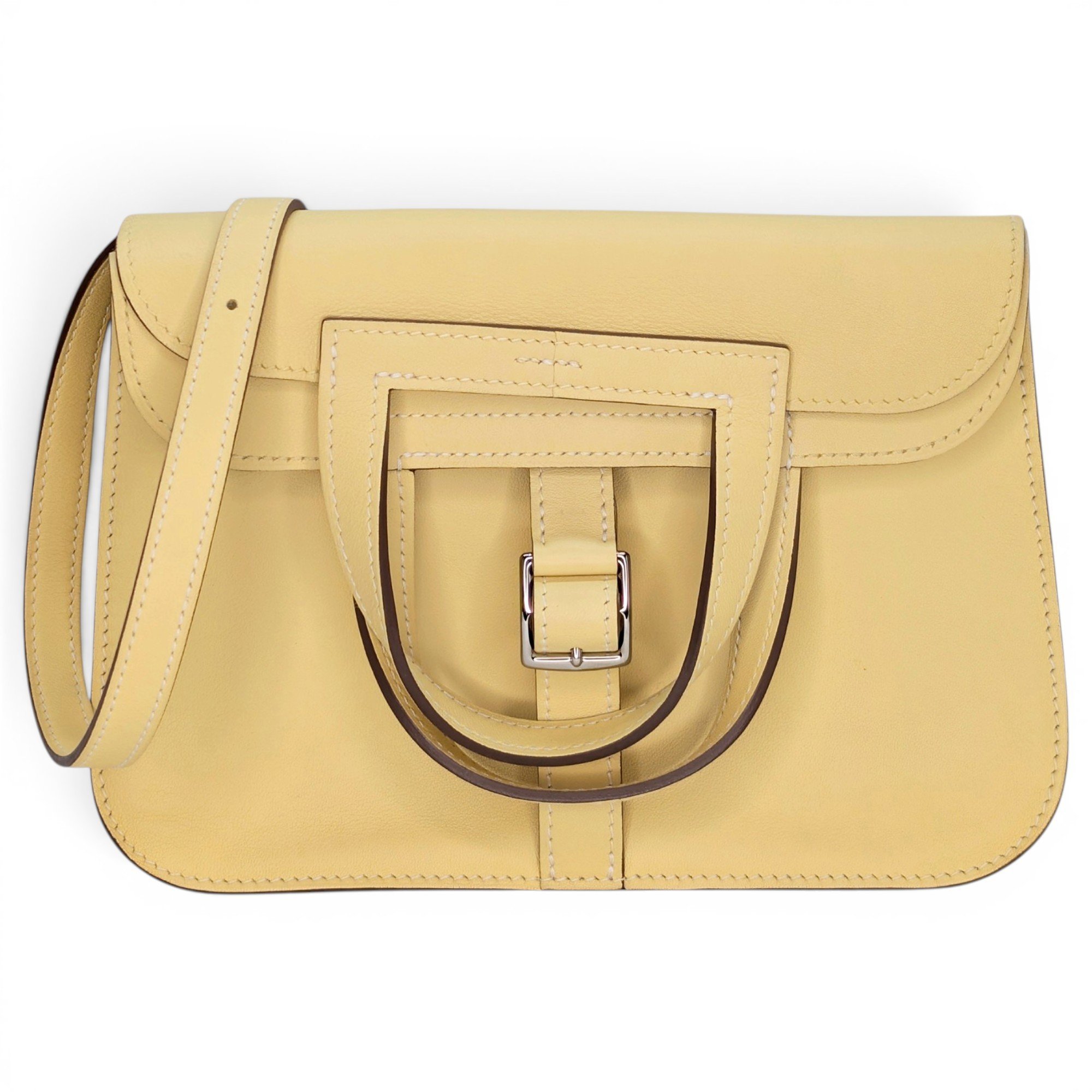 Hermes Jaune Poussin Swift Leather Handbag