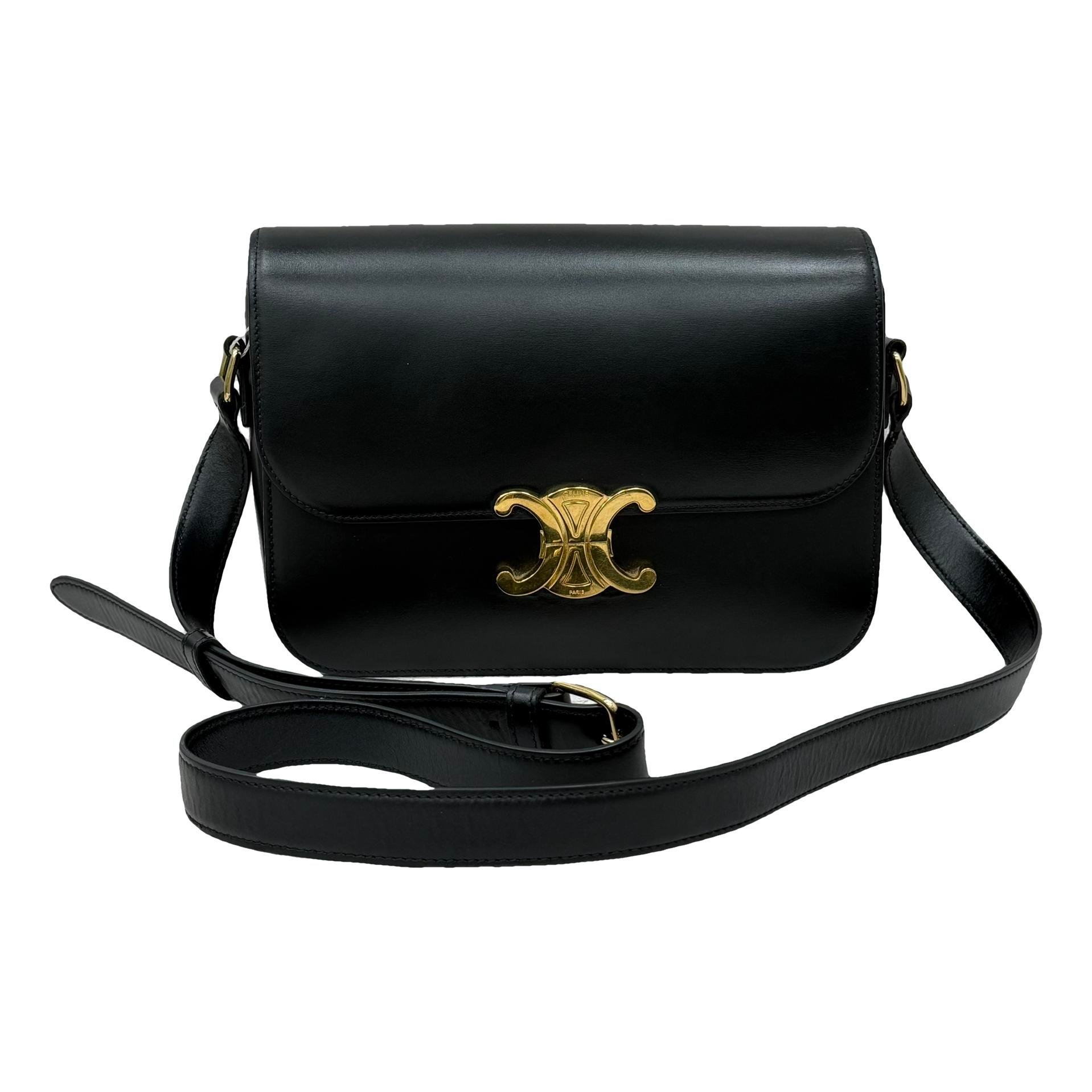 Triomphe leather handbag