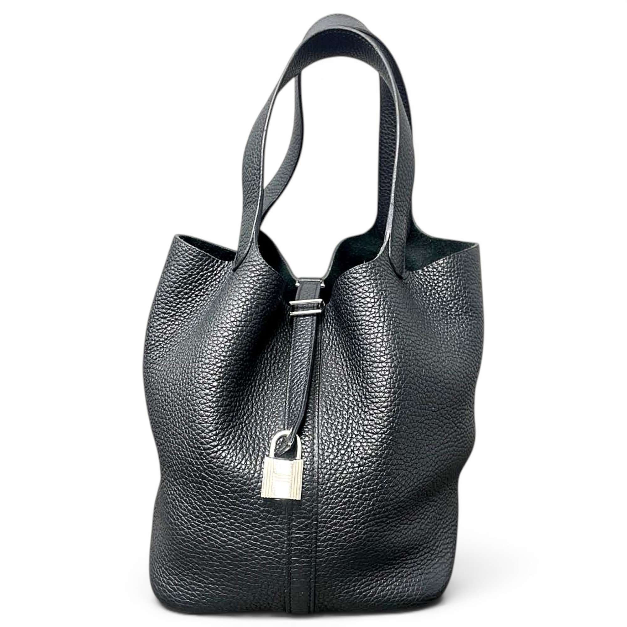 Picotin leather tote