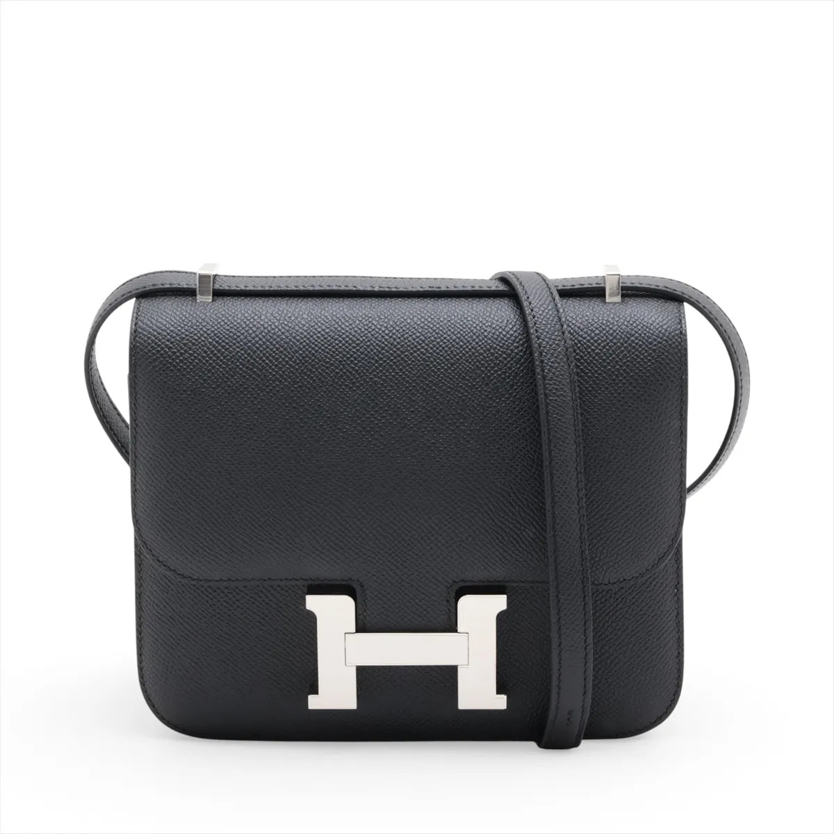 Hermès Constance 3 Mini 18 Miroir Veau Epsom Black Silver Metal Fittings