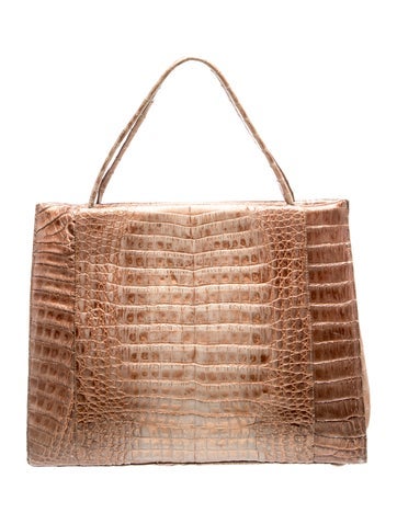 Crocodile Top Handle Bag