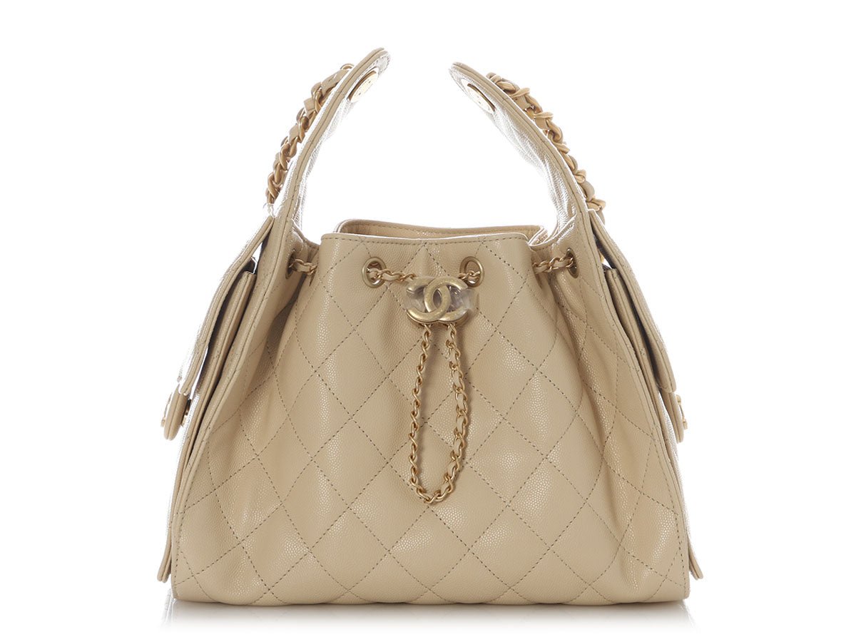 Chanel Small Beige Caviar 25 Bag