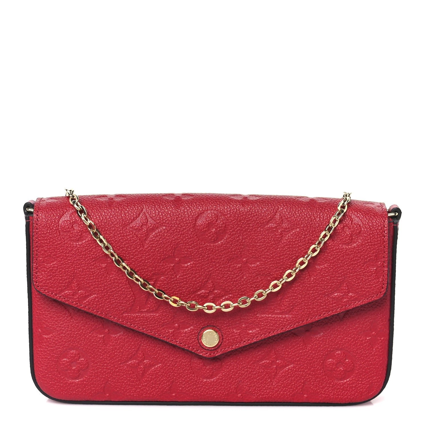 Louis Vuitton Empreinte Pochette Felicie Chain Wallet Scarlet