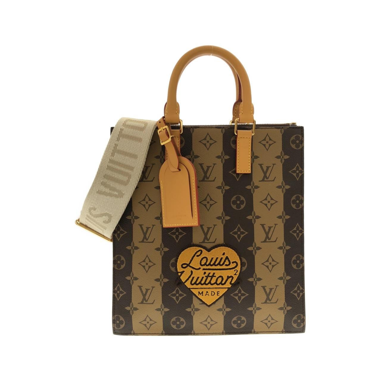 Louis Vuitton Monogram Stripe (LV Squared) Sac Plat Messenger Bag ...
