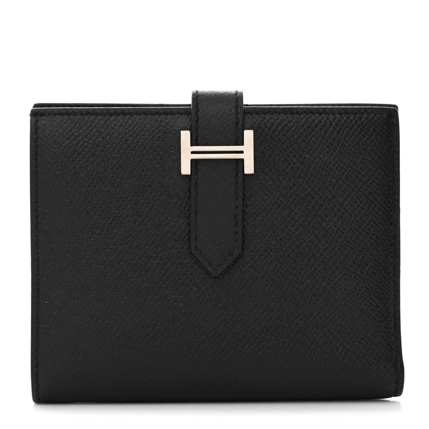 Hermes Epsom Bearn Compact Wallet Black