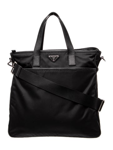 Tessuto Nylon Top Handle Bag