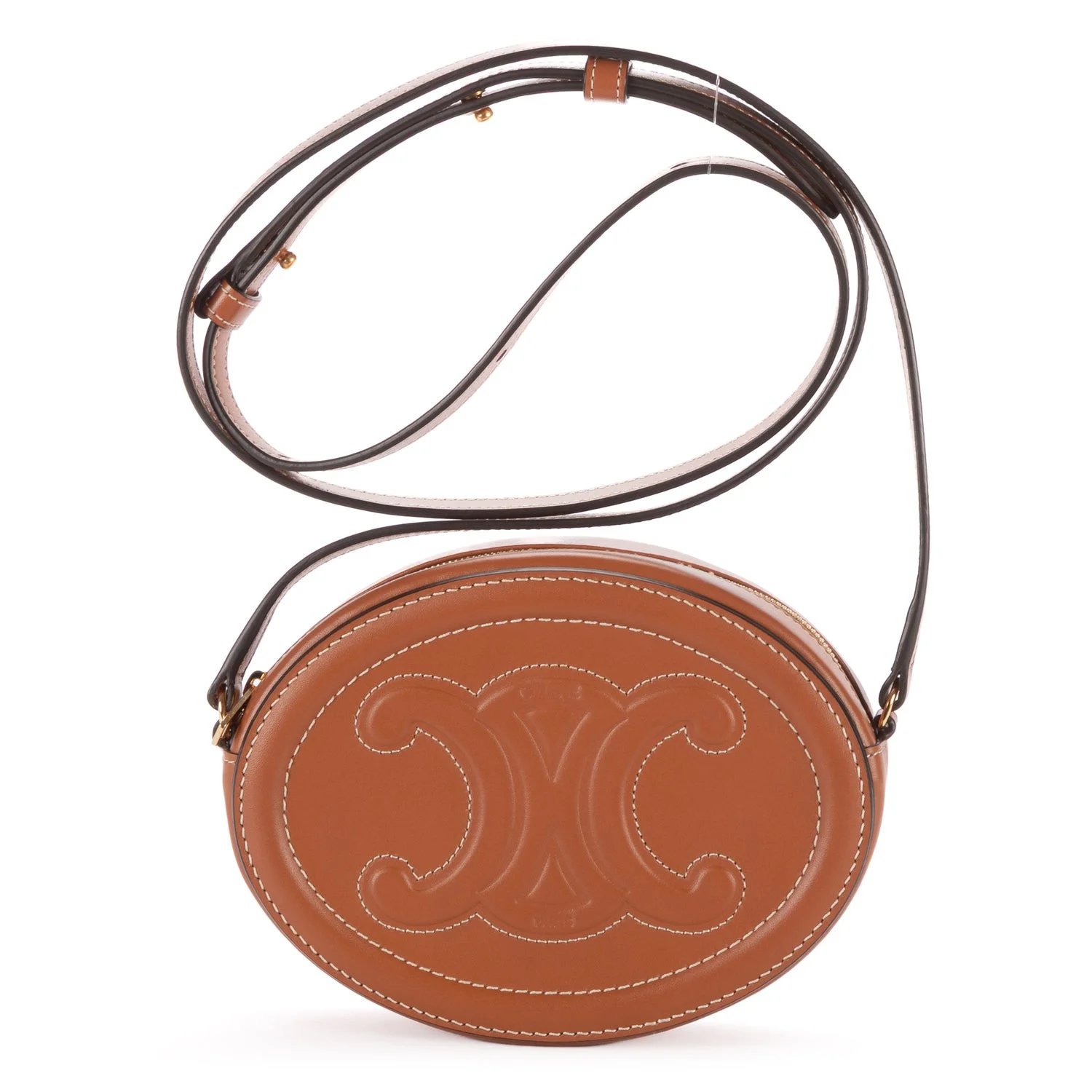 Leather Cuir Triomphe Oval Purse