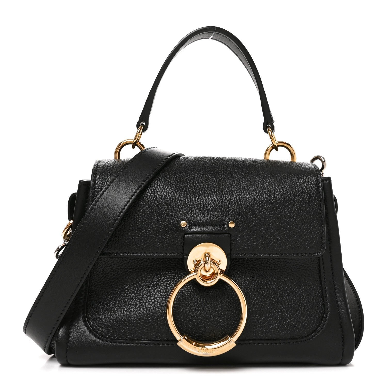 Chloe Calfskin Mini Tess Day Bag Black
