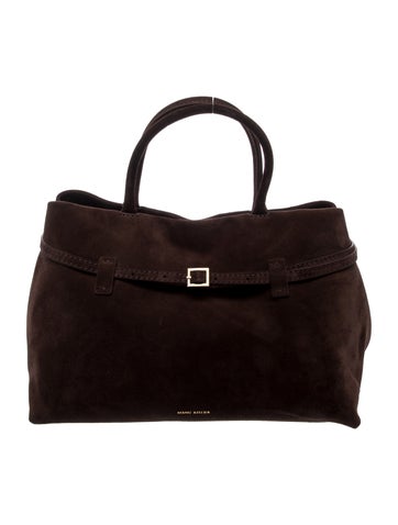Suede Top Handle Bag