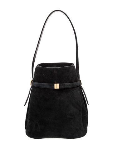TOTEME Suede Belted Bucket Bag