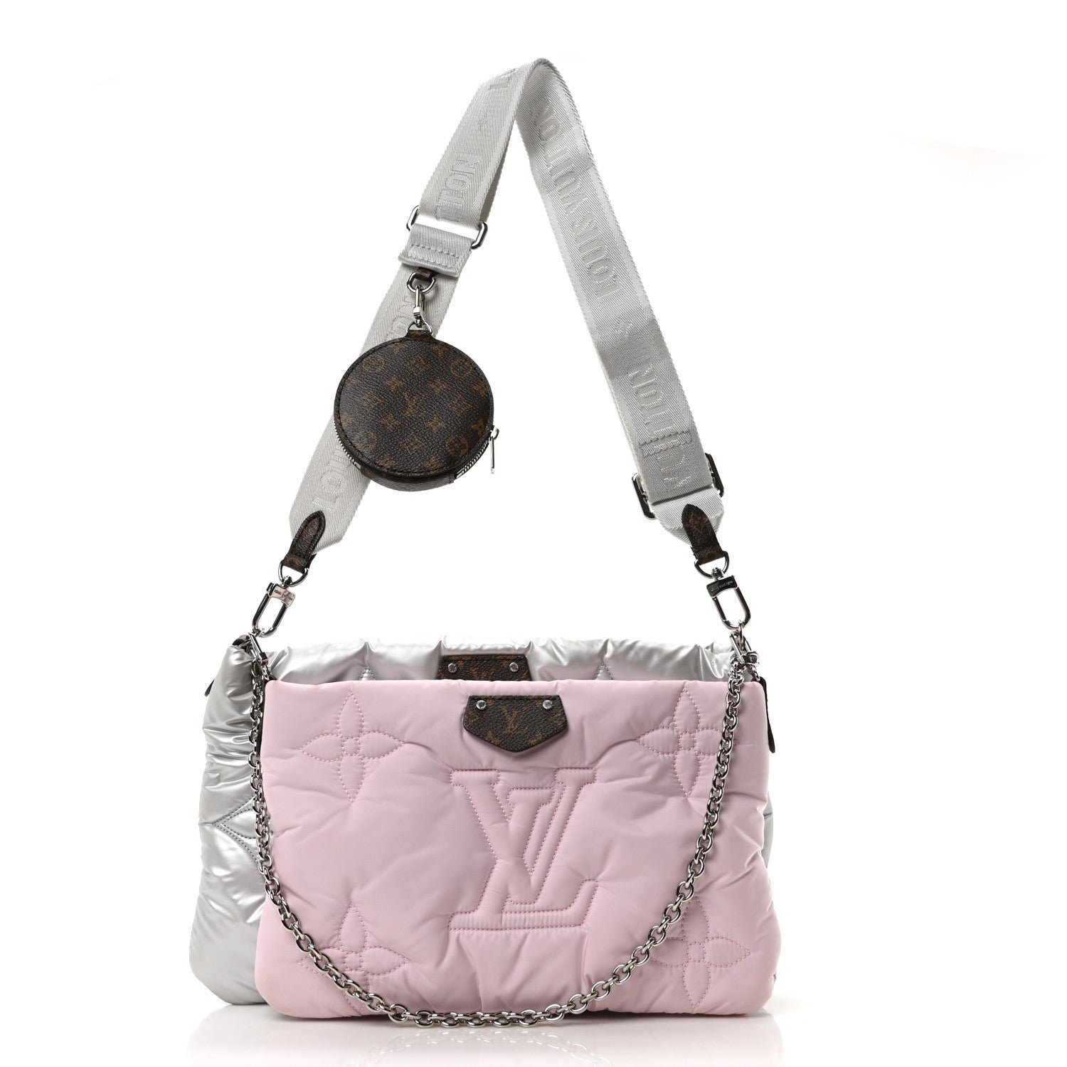 Louis Vuitton Econyl Monogram Pillow Maxi Multi Pochette Accessories Silver Pale Pink