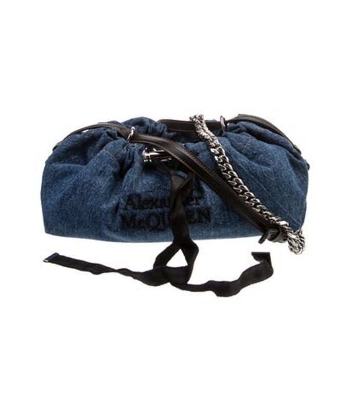 Alexander McQueen Mcqueen Denim The Mini Bundle Shoulder Bag