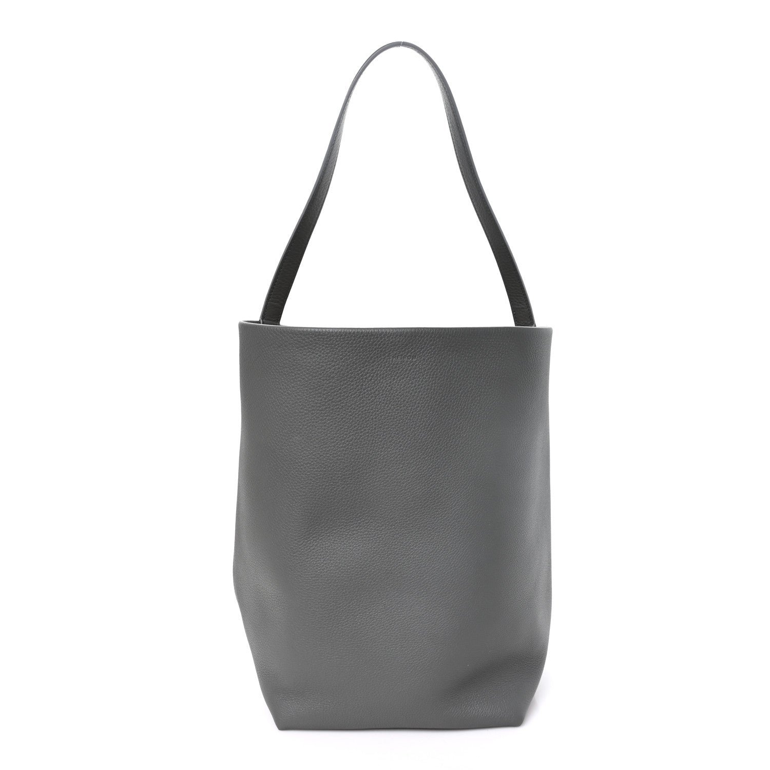 The Row Grained Calfskin Large N/S Park Tote Timouse Grey