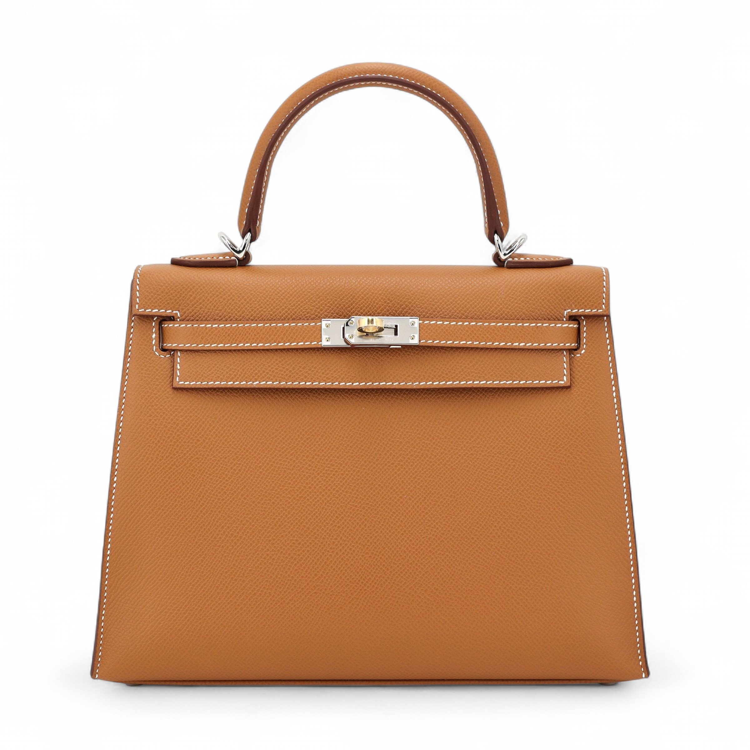 Hermes Brand New ( Rank N ) HERMÈS Kelly 25 Sellier Gold (37) Epsom Electrum hardware K (2025)