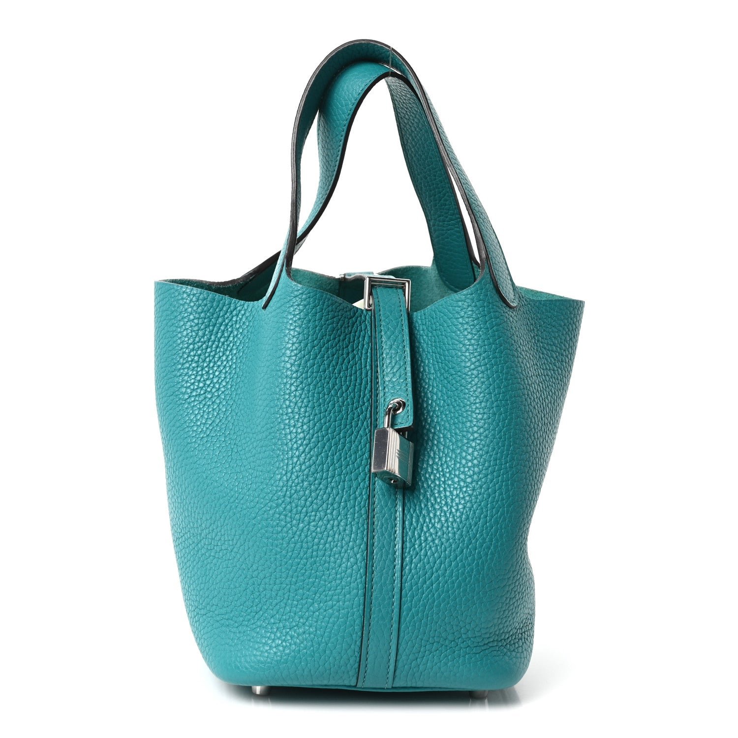 Hermes Taurillon Clemence Picotin Lock 18 PM Vert Verone