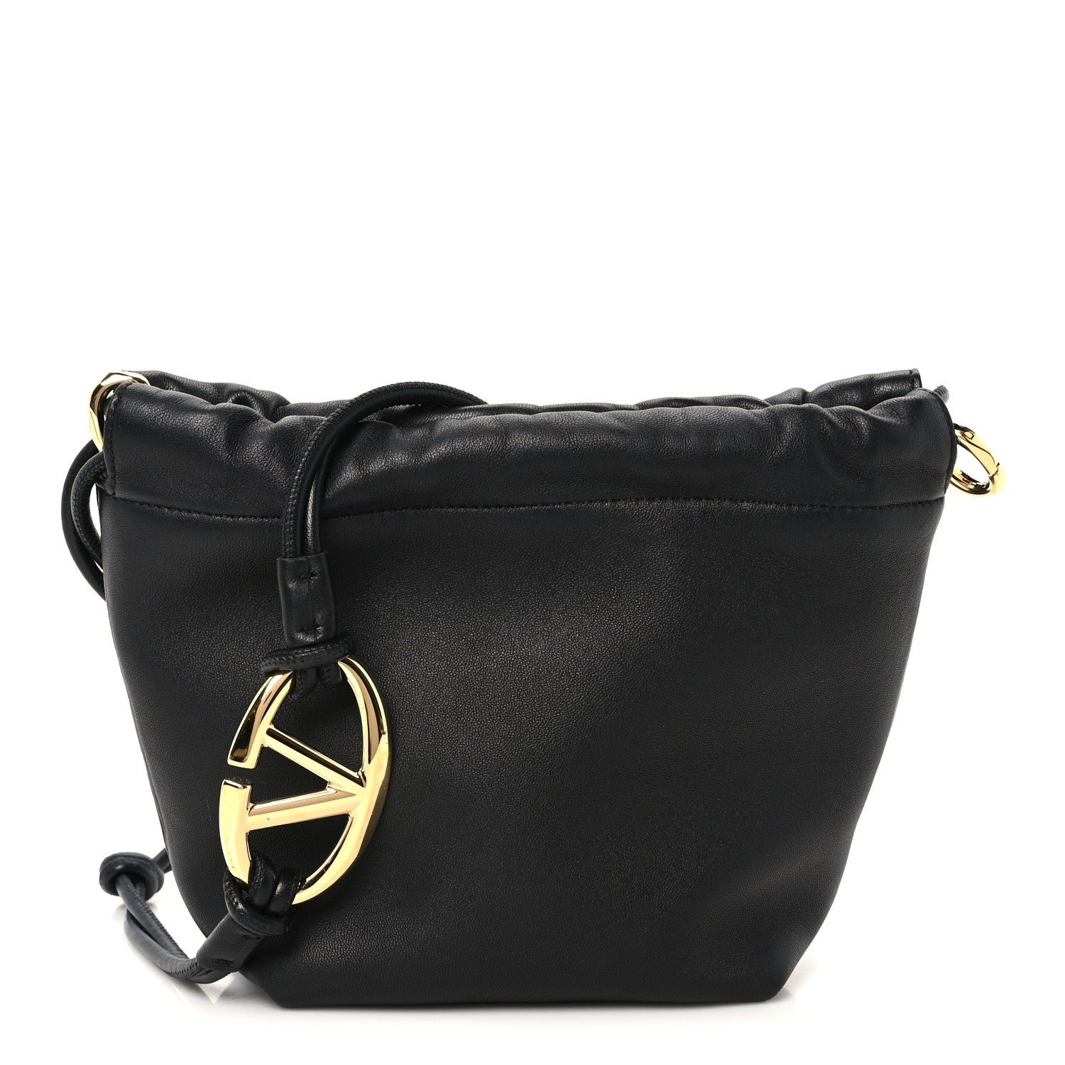 Valentino Garavani Valentino Garavani Nappa Vlogo Pouf Bucket Bag Black