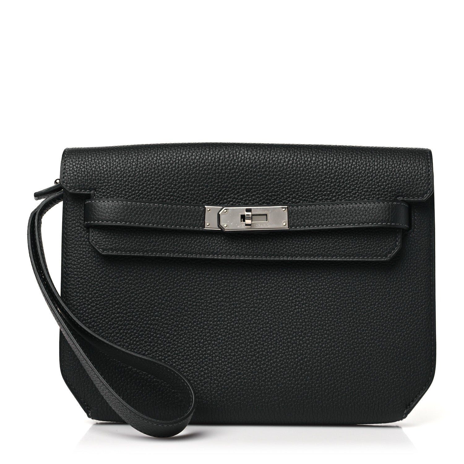 Hermes Togo Kelly Depeches 25 Pouch Black