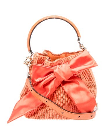 Raffia Bon Bon Bucket bag