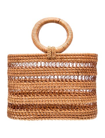 Wicker Top Handle Bag