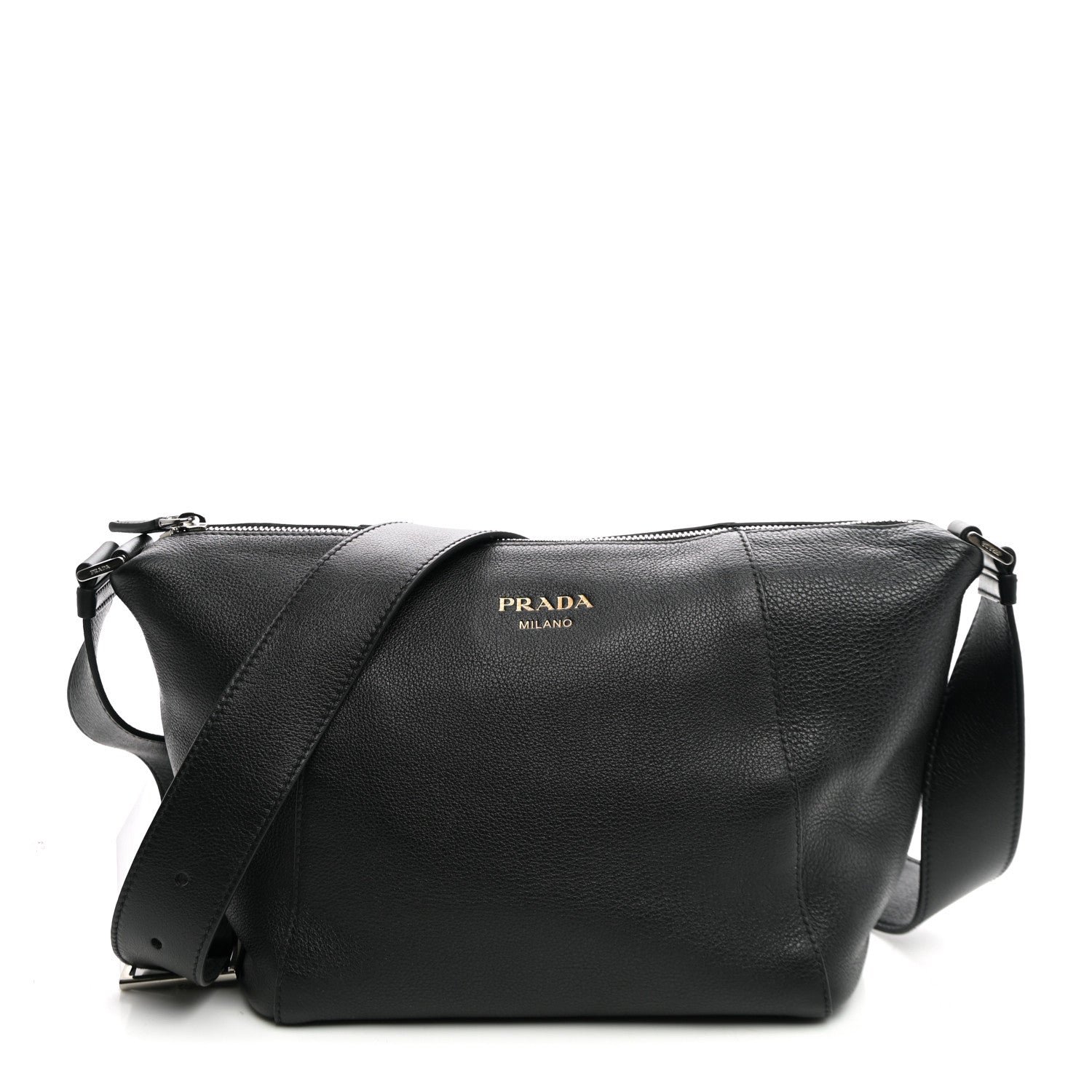 Prada Vitello Daino Messenger Bag Black