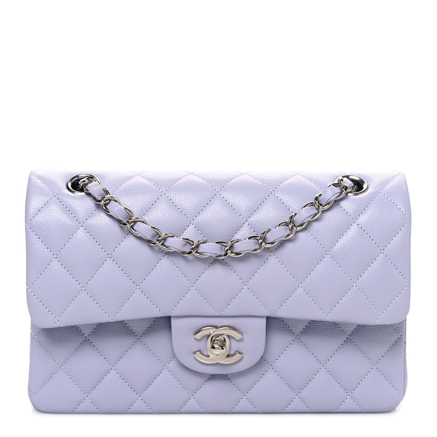 Chanel Caviar Quilted Small Double Flap Light Purple