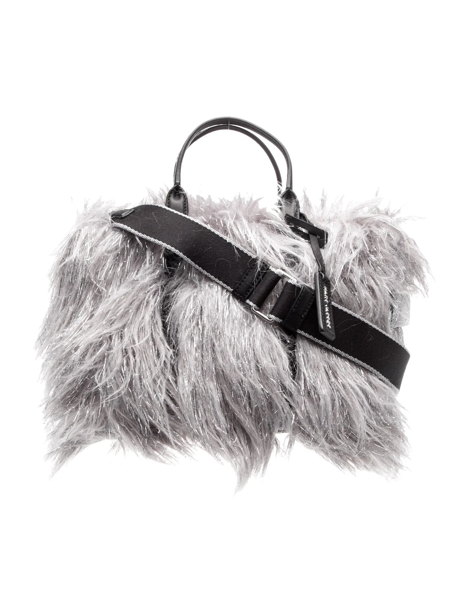 Faux Fur Top Handle Bag