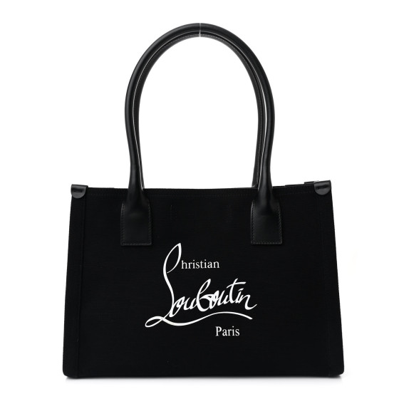 Christian Louboutin Canvas Nastroloubi Small Tote Black