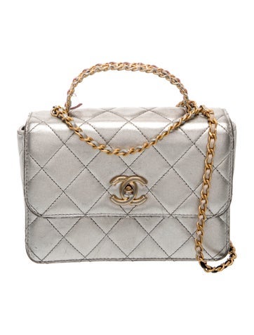 Pop Handle Flap Bag