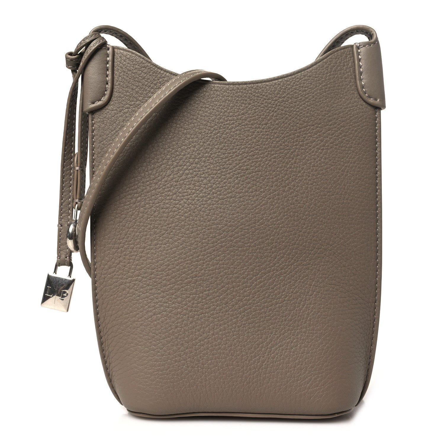 Loro Piana Grained Calfskin Bale Phone Case Warm Mastic