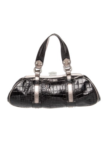 Etro Embossed Leather Top Handle Bag