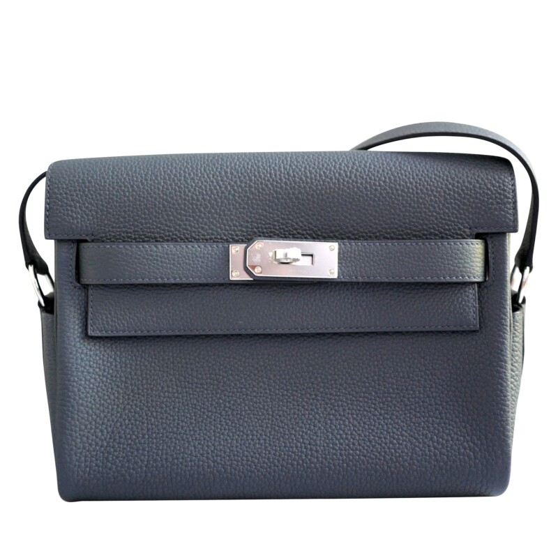Hermes Gris Misty Kelly Messenger PM Palladium Hardware, 2025