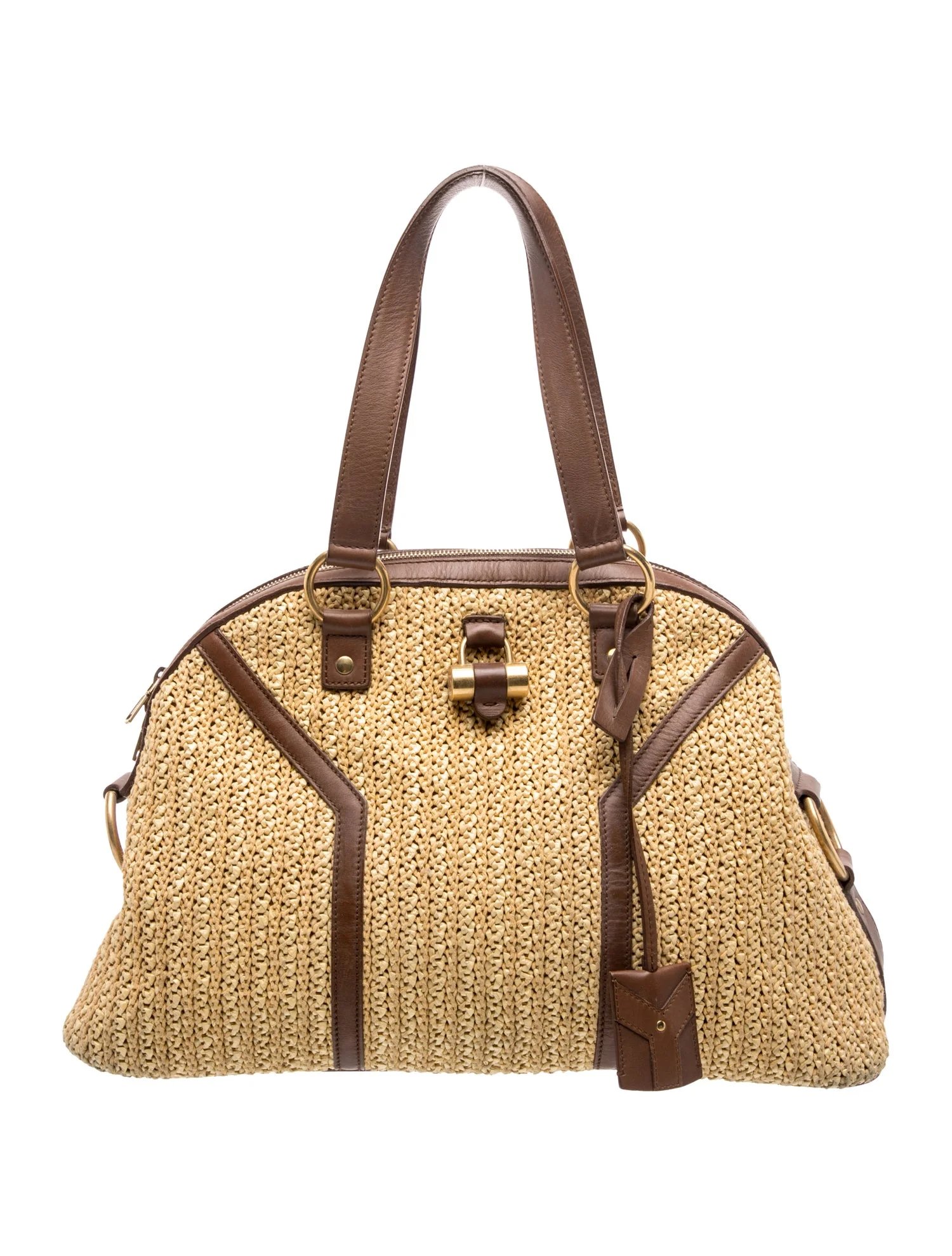 Raffia Top Handle Bag