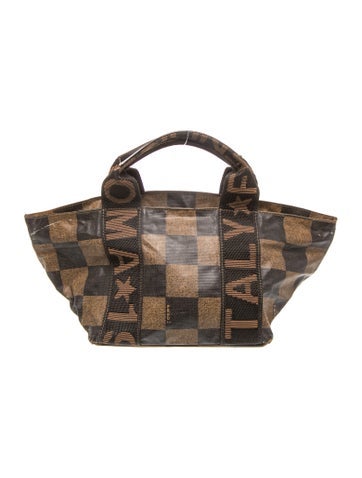 Y2K Checkerboard Tote Bag Mini Vintage